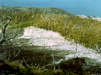 1977-78年噴火-有珠山山頂部1985年の姿